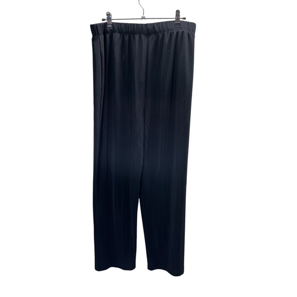 Susan Graver Pants Women's Size Large Petite Black Stretch Pull On Straight Leg - Picture 3 of 6